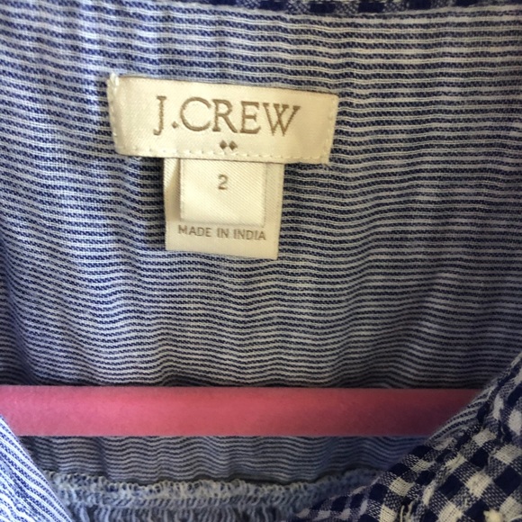 J. Crew Tie Front Gingham Sleeveless Blouse - Picture 5 of 5